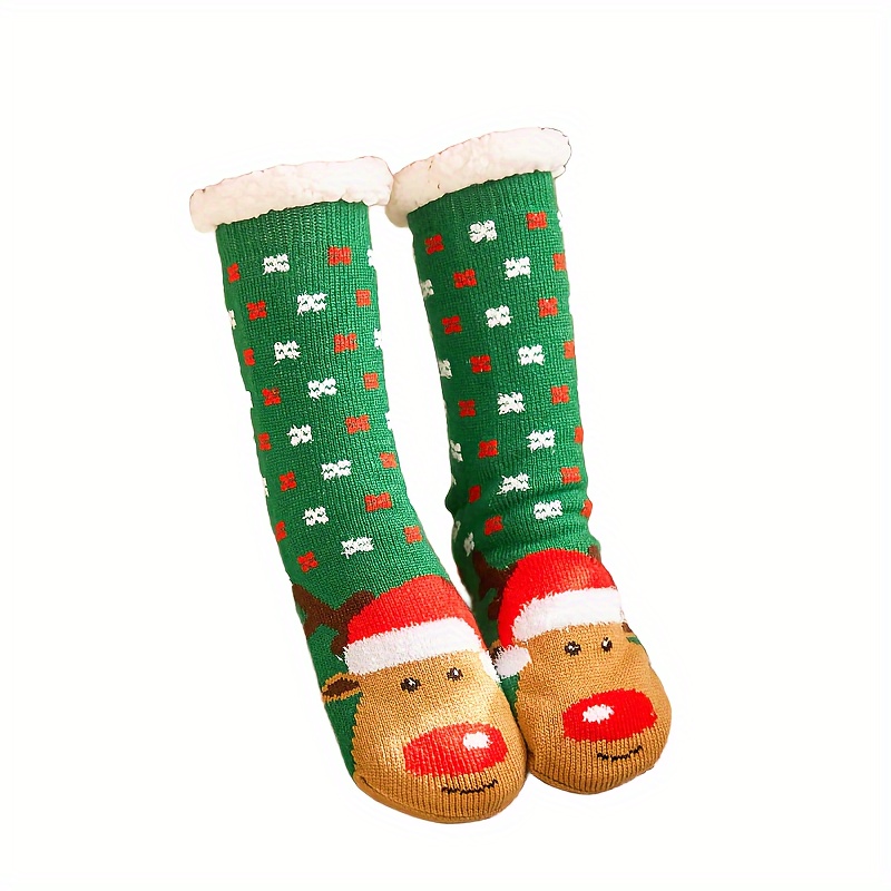 Womens Fuzzy Christmas Socks - Temu