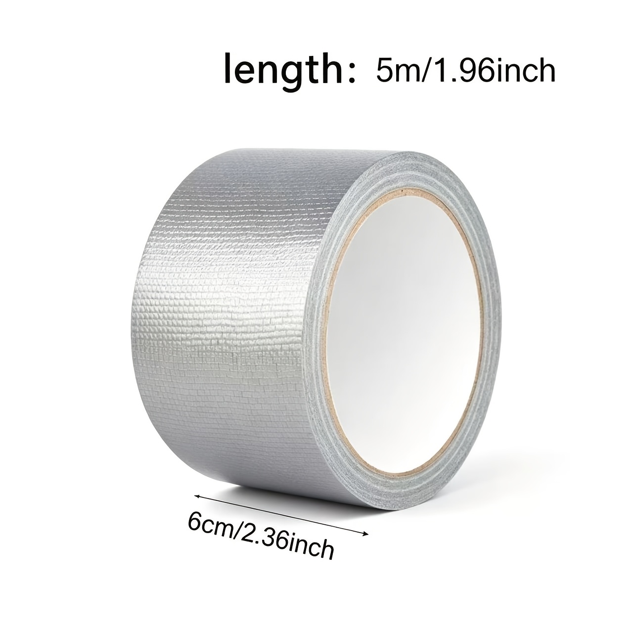 TEMU 1 Roll 5m Heavy-duty Waterproof Aluminum Foil Tape - , High-temperature Resistant, Thermal Insulating, Leak-proof And Rust-proof, Instant