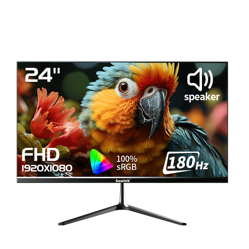 Image of Gawfolk Gaming Monitor 24.5-inch 180hz, Pc Screen , Surface Frameless Computer Monitor With Freesync,. Hdtv, Dp, Vesa