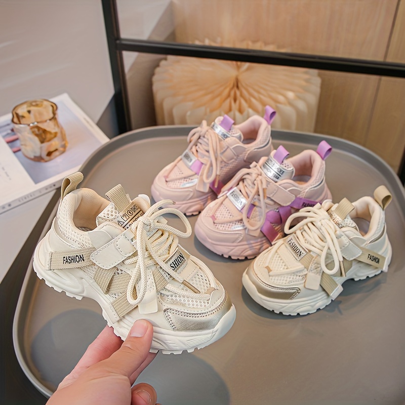 

Casual Comfortable Low Top Mesh Sneakers For Girls, Breathable Lightweight Non-slip Running Shoes For Spring And Autumn