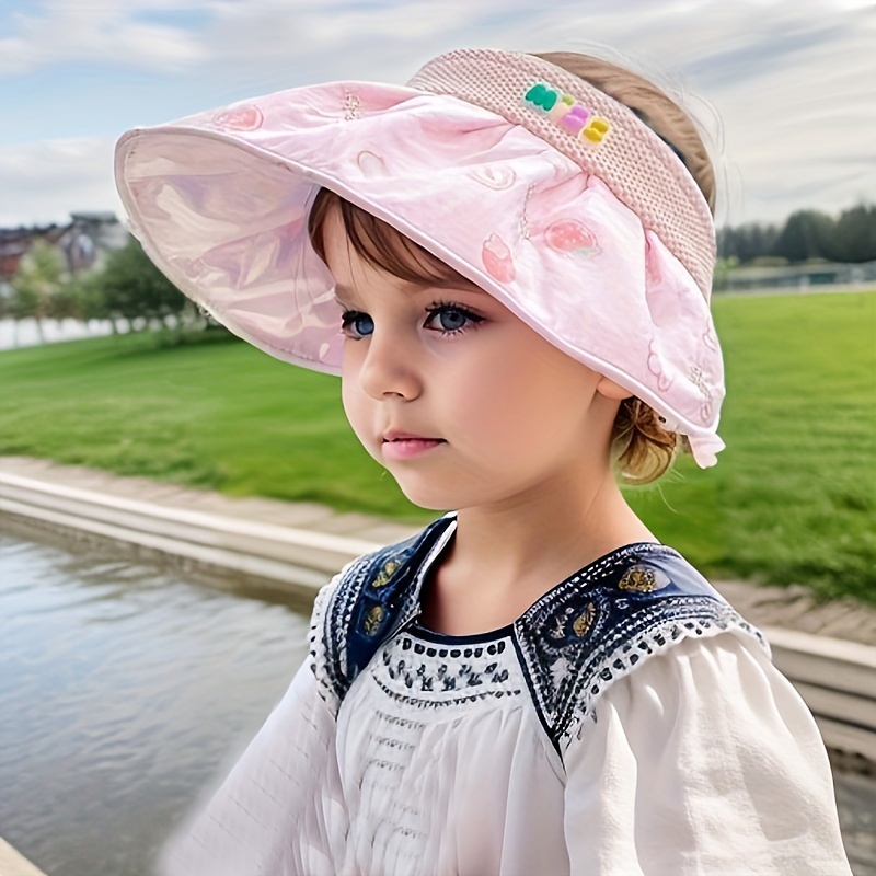 Gorros Sol Niños Gorros Ala Pequeña Lazo Mariposa Verano - Temu