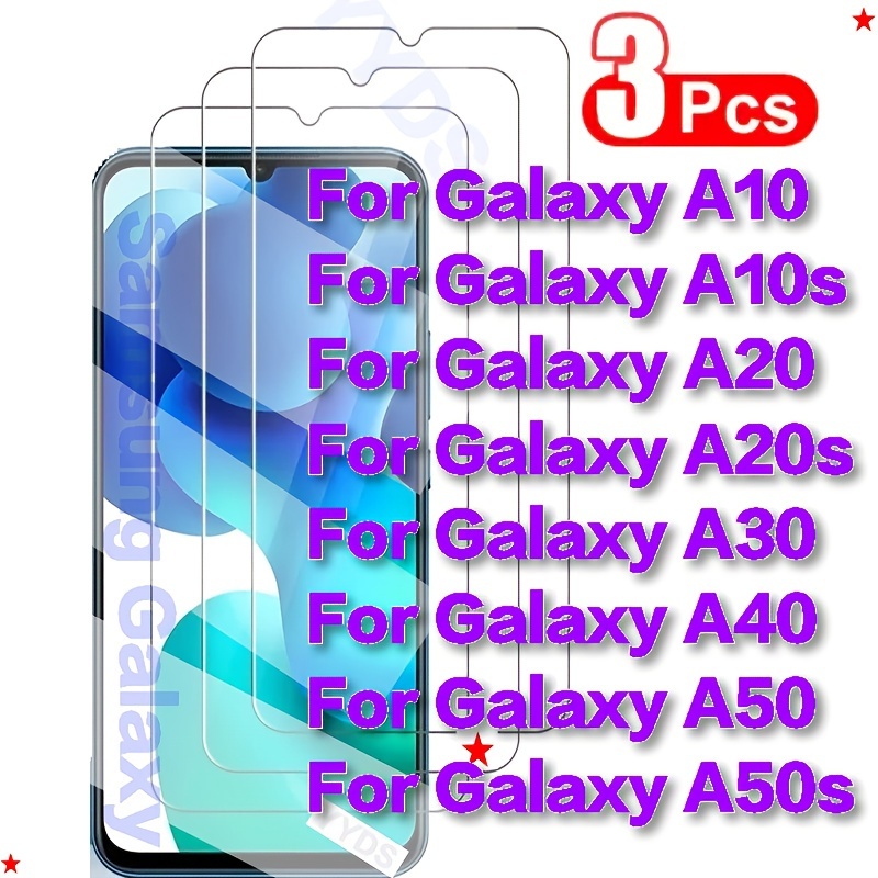 

3-pack Tempered Glass Screen Protectors A10, A10s, A20, A20s, A30, A40, A50, A50s - High- Surface, -resistant Display Guard