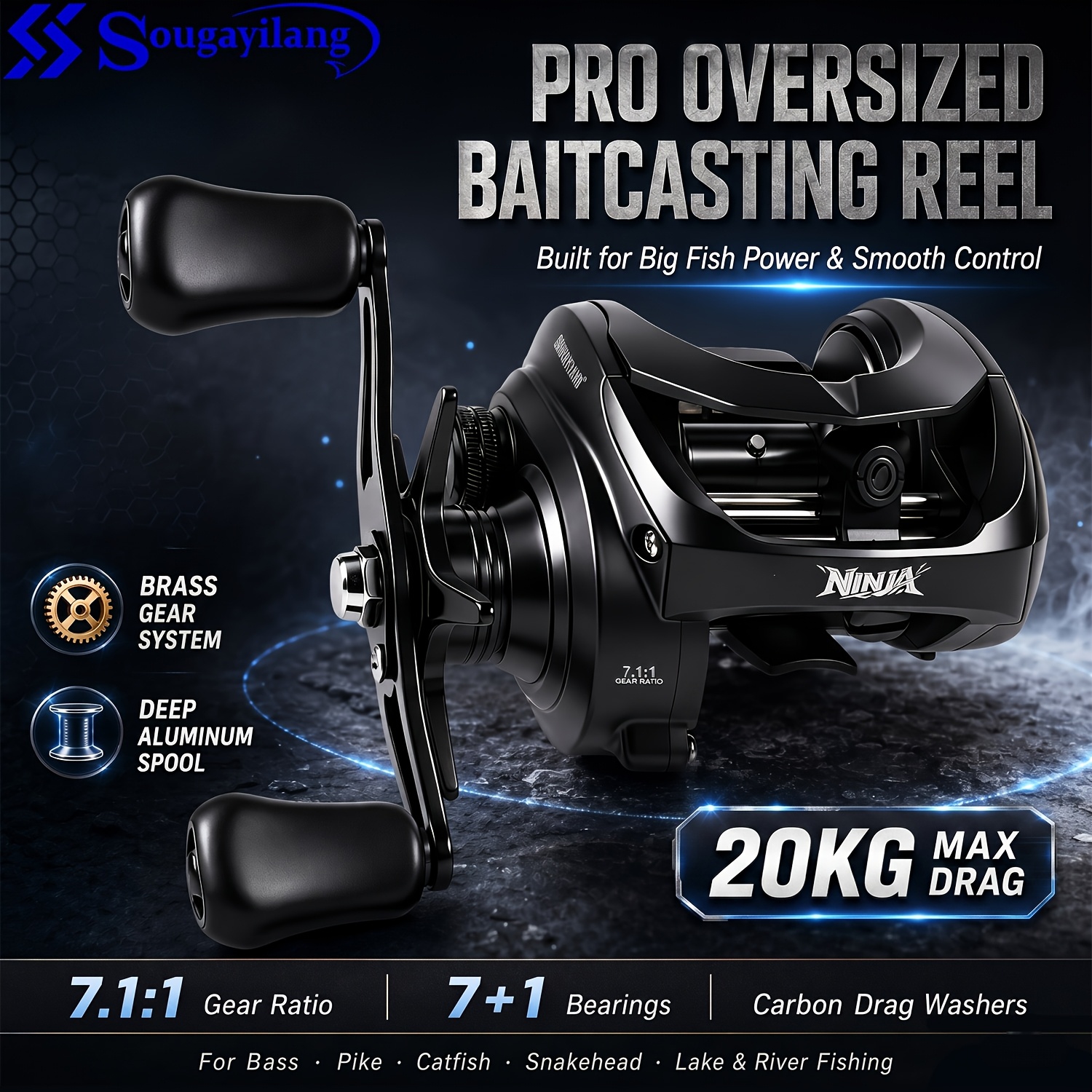 baitcasting or spinning reel for saltwater Fishing Reel, Metal Body 7.2:1 Gear Ratio, Long Cast Spool and Freshwater, for Jigging, Boat and Shore Fishing : Sports & Outdoors Abu Garcia Diplomat X Fishing Reels and Spools Elevate your saltwater fishing Size:2000