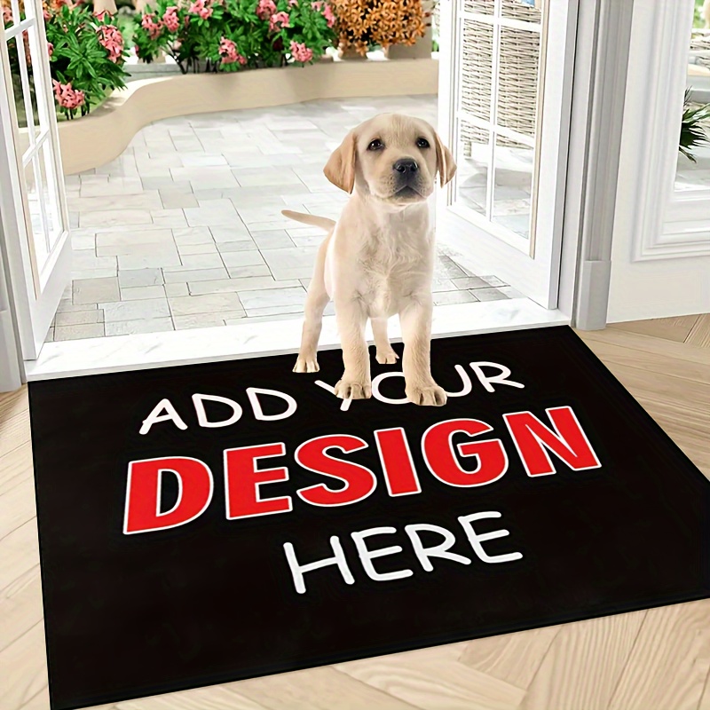 

1pc Personalized Area Rug For Home Decorative-customized Carpet Mat With Your Photo & Text For Indoors, Living Room, Bedroom, Kitchen, Anti-slip, Washable, , Easy To Clean