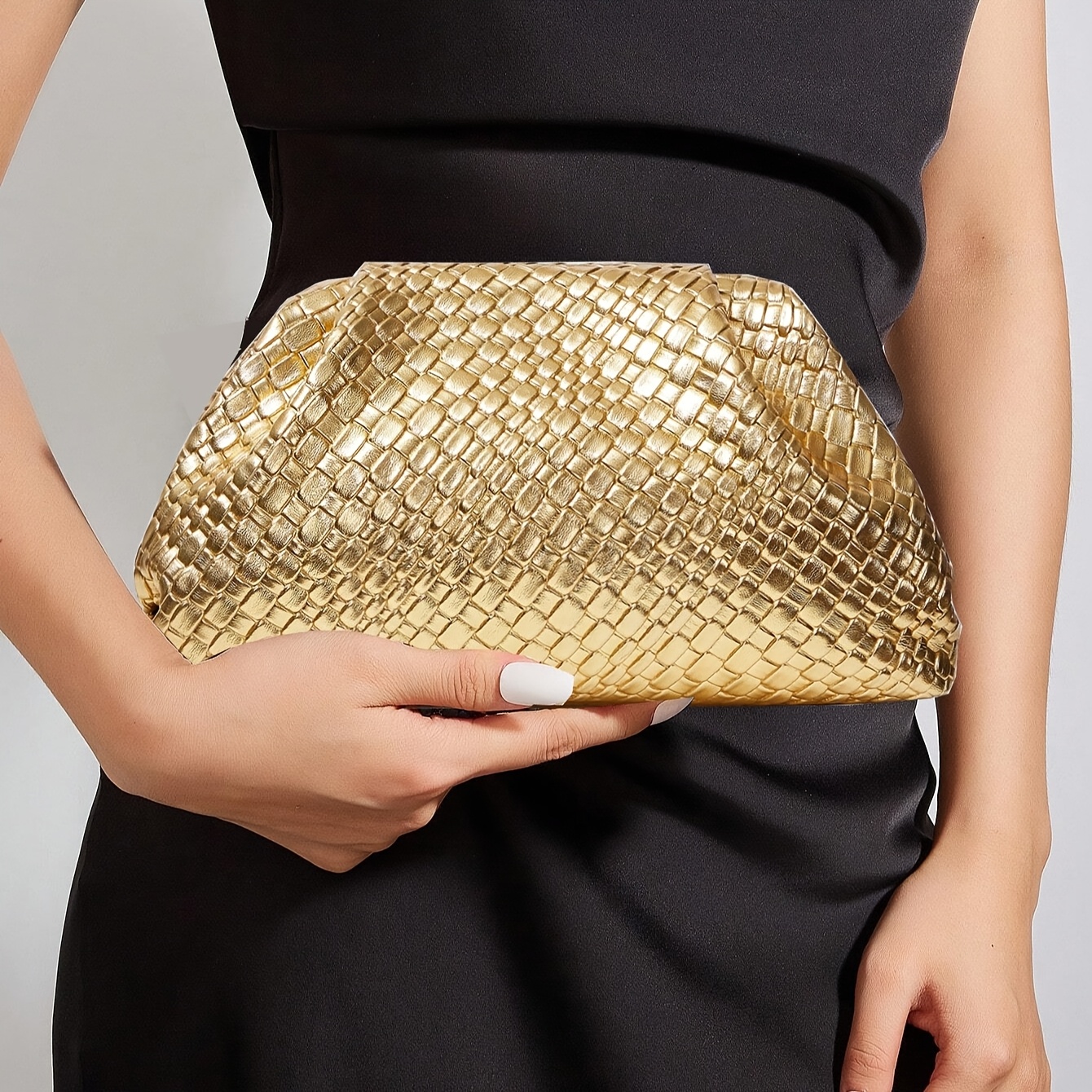 

Embossed - Spacious & Portable Evening Bag For Women, For Weddings, Parties & Formal