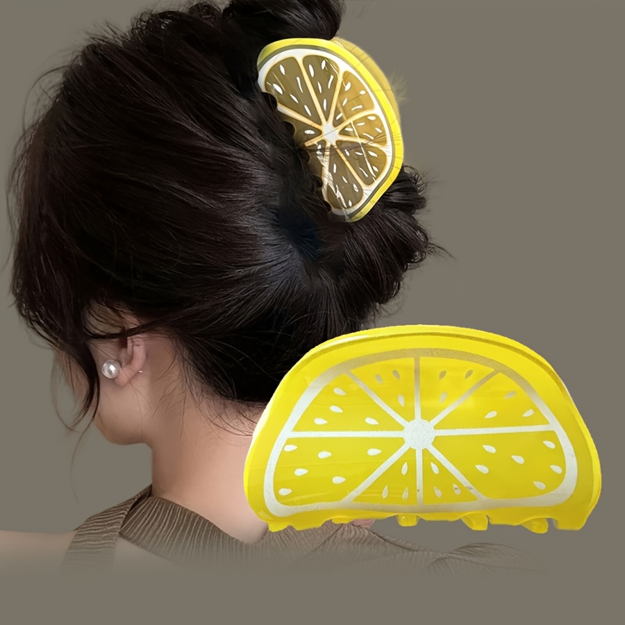 cartoon creative fruit lemon grab clip hair accessory hair - Temu