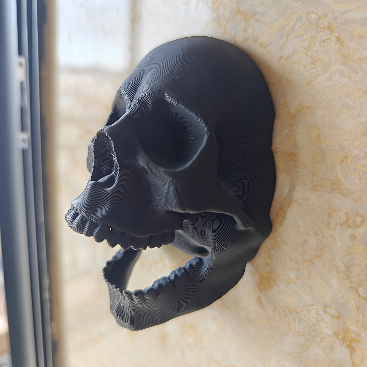3d printed skull head wall hook art plastic Temu Germany