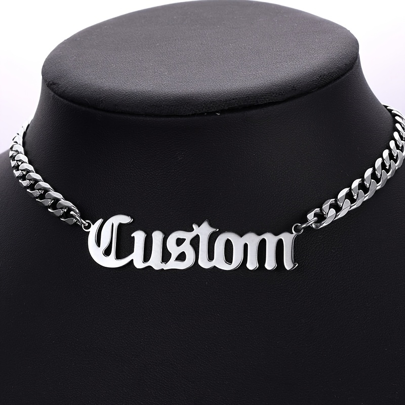 TEMU Personalized Custom Men And Women Couples With Name Custom Fashion Necklace Valentine's Day Father's Day Graduation Season Gift