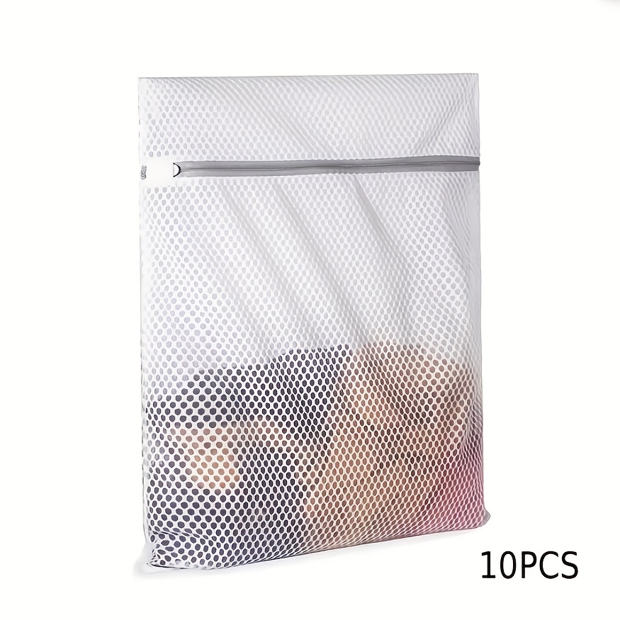 TEMU 10-pack Durable Mesh Laundry Bags | Reusable Anti- Storage Bags With Zipper Closure, 30.48x40.64cm, Suitable For Underwear, Clothes, Jeans,