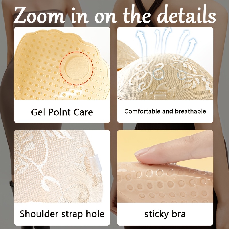 sticky bra silicone shell lace stickers wedding - Temu Mauritius