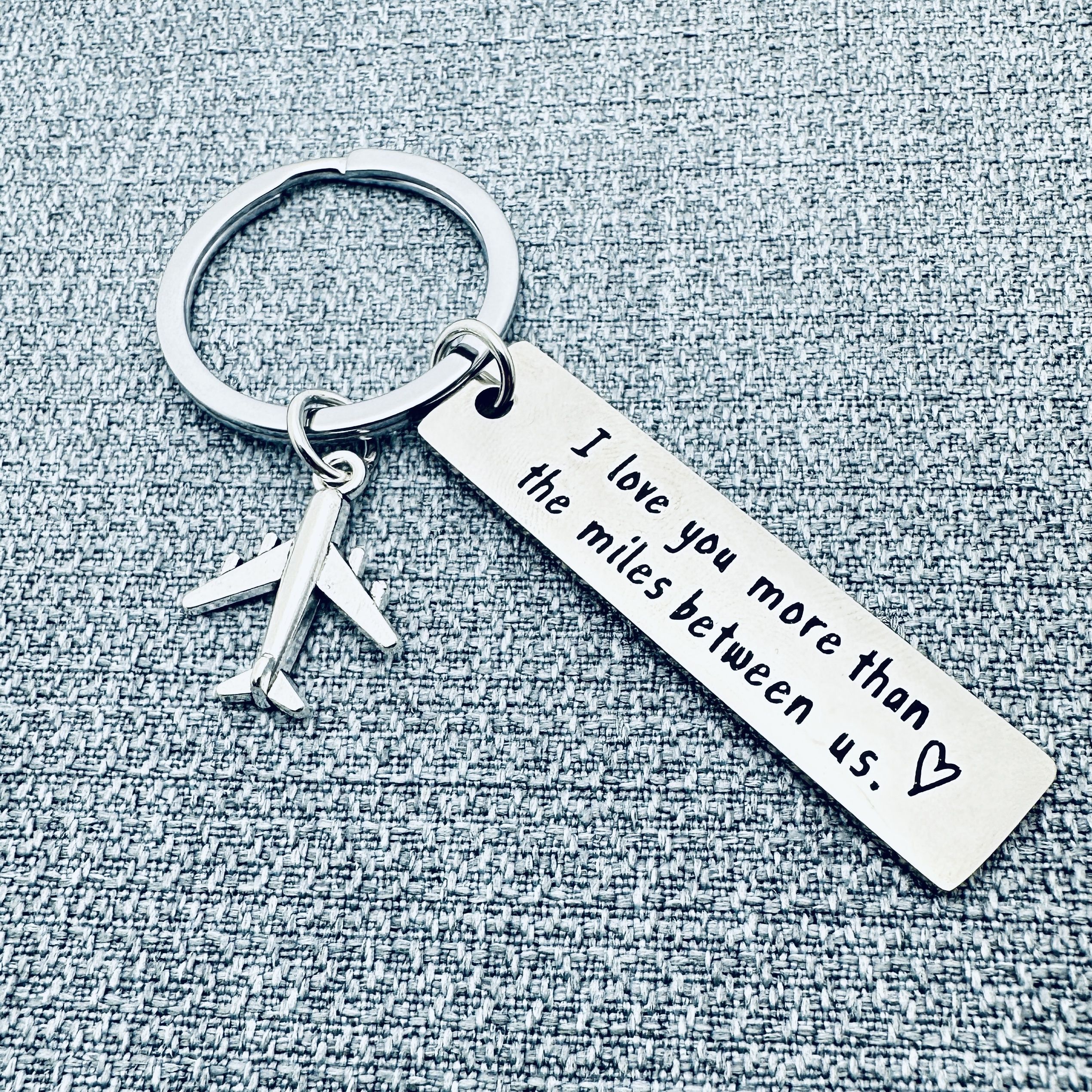 

Steel Couple Keychain - Long- For & Girlfriend, 'i You Than The ' Engraved, For Birthdays, Anniversaries, 's Day