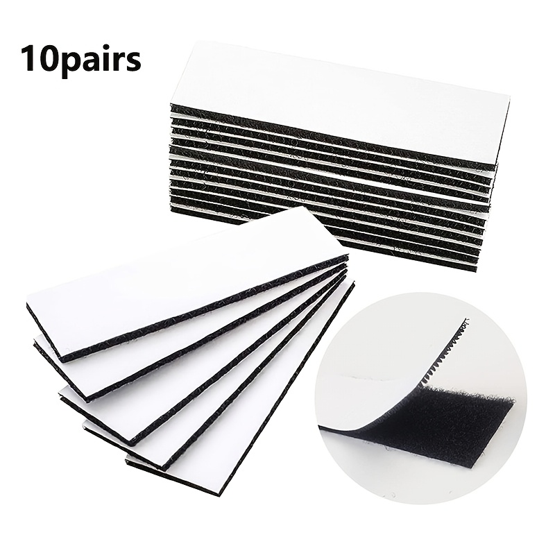 TEMU 10 Pairs Of Double-sided Adhesive Tapes With Backing, Strong Car Floor Mat Fastening Tapes, Self-adhesive Car Accessories, Car Mat Hook And Loop