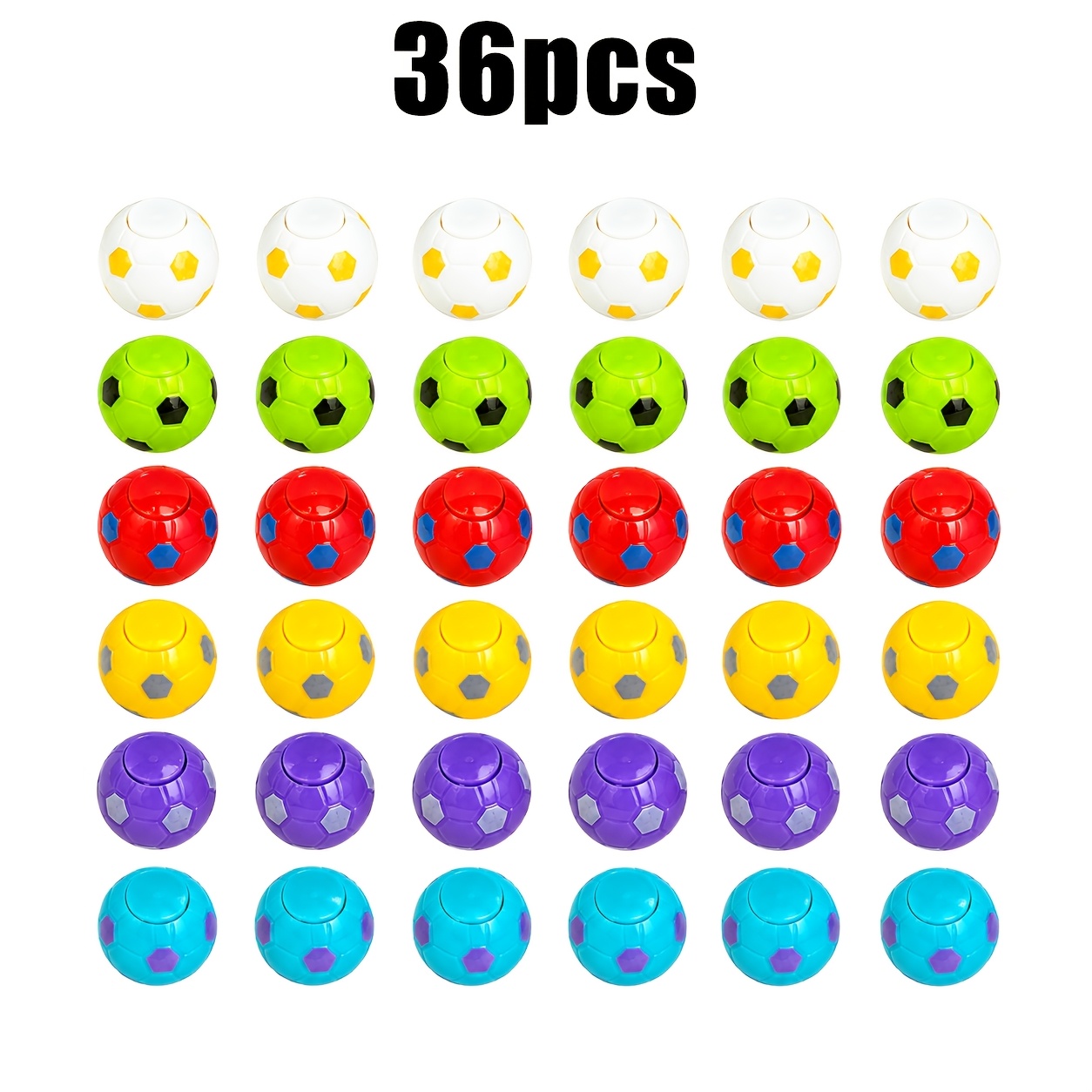 Image of 36 Pack Mini Football Spinner Toy Colorful Fingertip Spinning In Assorted Colors, Sports Party Favors, Classroom Prize Box, And Pinata Fillers For Kids Random Color