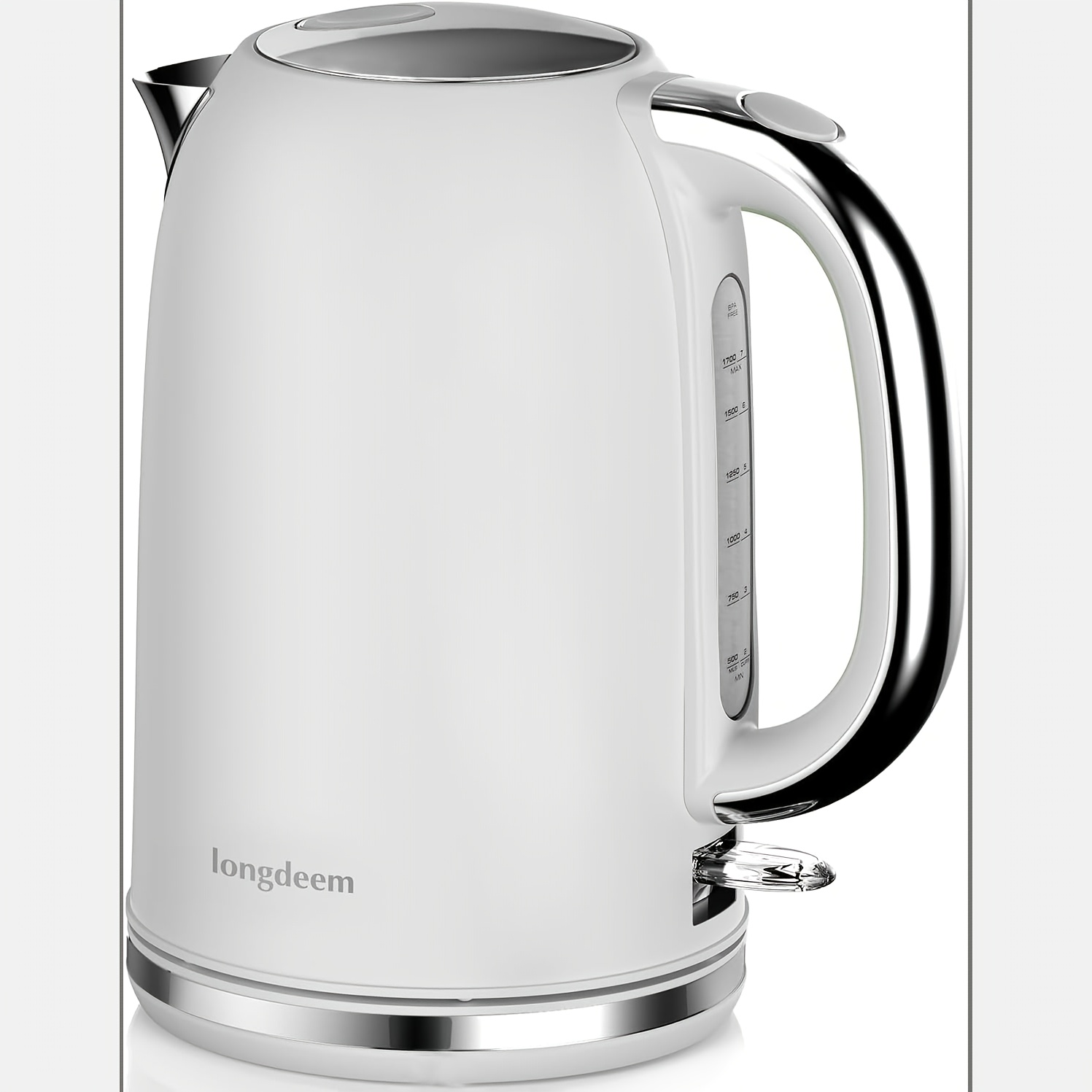 TEMU Electric Kettle Quiet Stainless Steel Interior, Wide-open Lid 1.7l 1500w Electric Tea Kettle, Easy To Clean, Bpa Free Kettle & Hot Water Kettle,