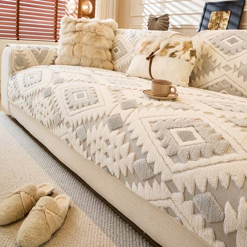 1pc thickened plush sofa cushion compatible for single double triple sectional sofas pet friendly non slip machine washable cover soft plush padding fit sofa for home office bedroom modern