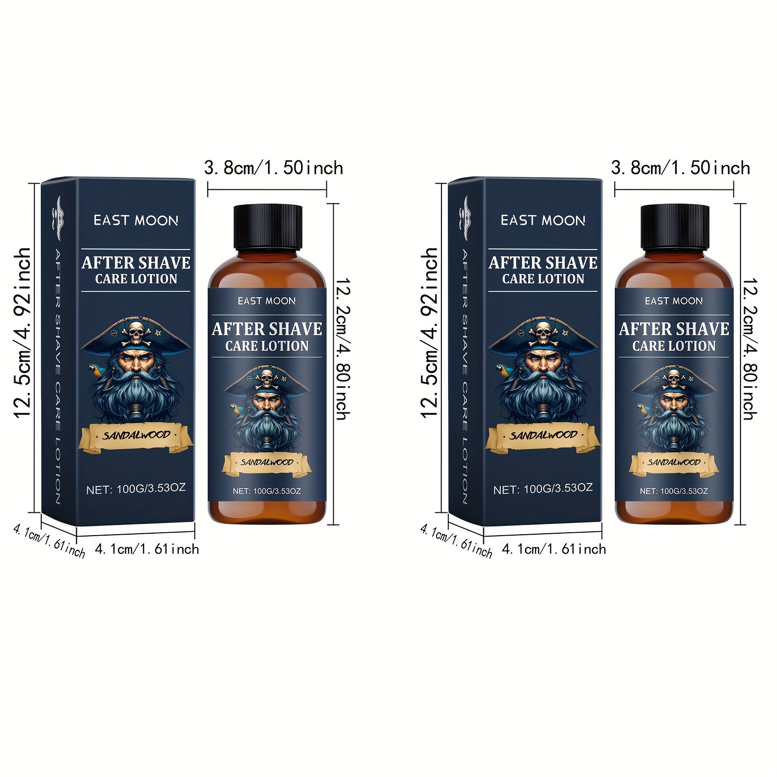 Two Bottles of 100g Men's Post-Shaving Care Cream Refreshing Men's Facial Post-Shaving Moisturizing Cream - Image 3