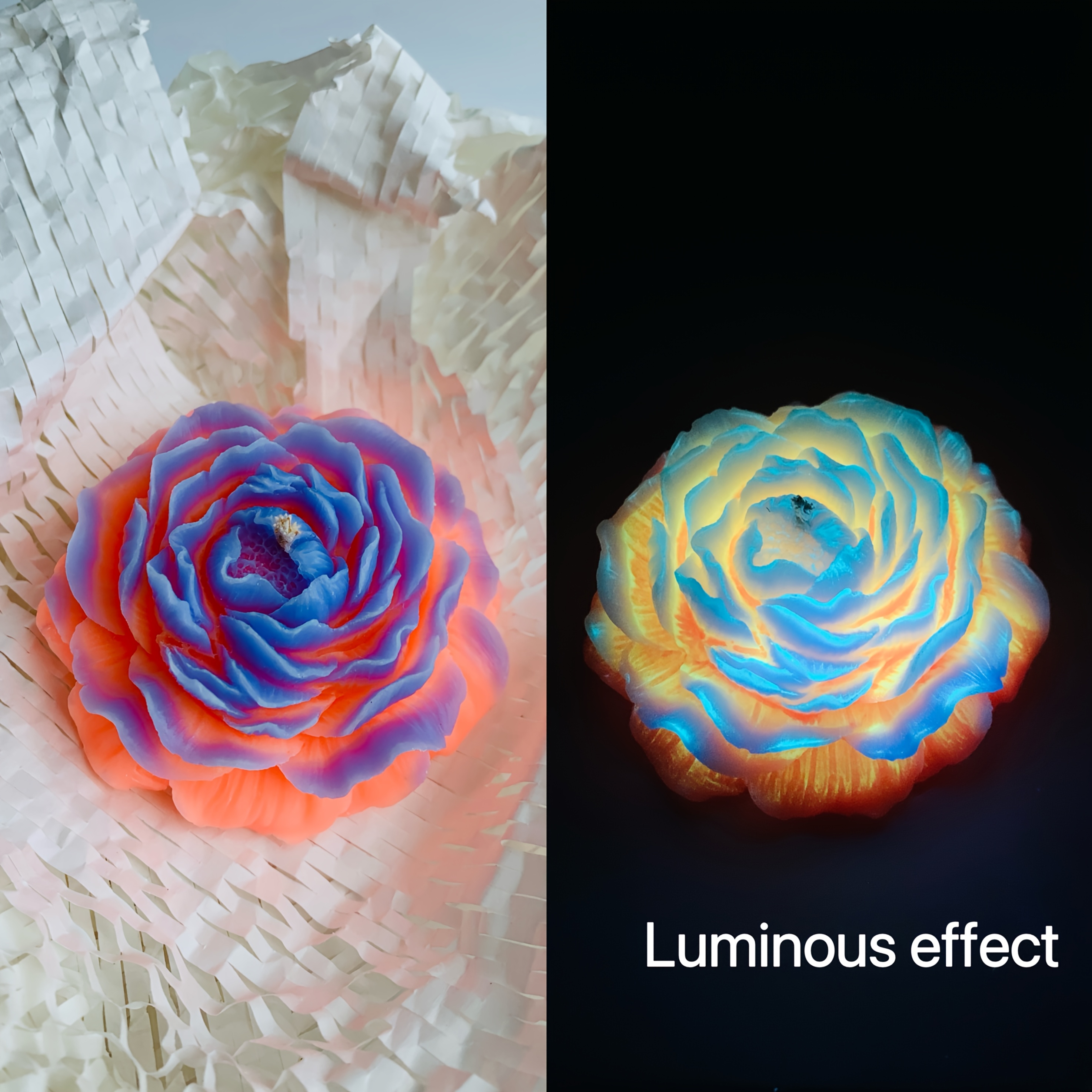 TEMU Peony Candles, Low-temperature Candles, Home Fragrance Candles, Men's And Women's Fragrance Candles Gifts, Camping Outdoor Luminous Candles,