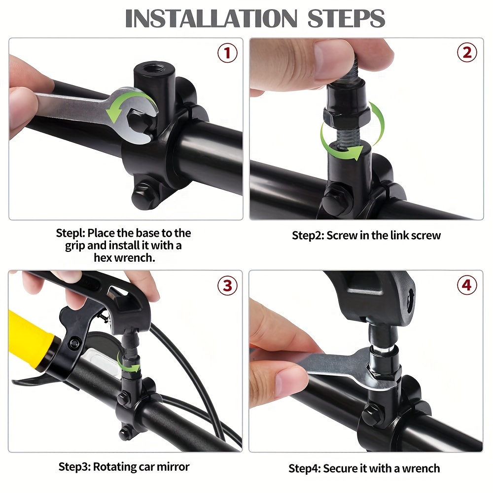 "glass Quality" Adjustable Wide Angle Bike Rearview Mirrors Temu