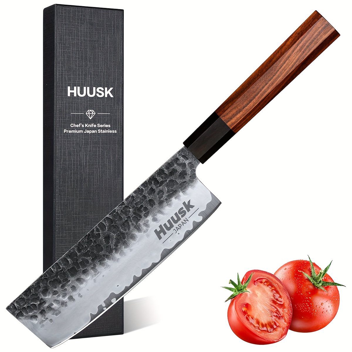 

Knives From Japan, Nakiri Knife Japanese, 7 Inch Vegetable Cleaver, Hand Forged Kitchen Knives, High Carbon Steel Cooking Chef Knife With Gift Box, Multipurpose Asian Knife