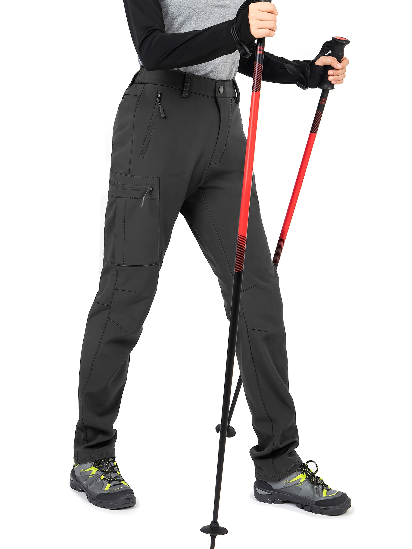 Womens Fleece Lined Insulated Softshell Pants Outdoor Snow
