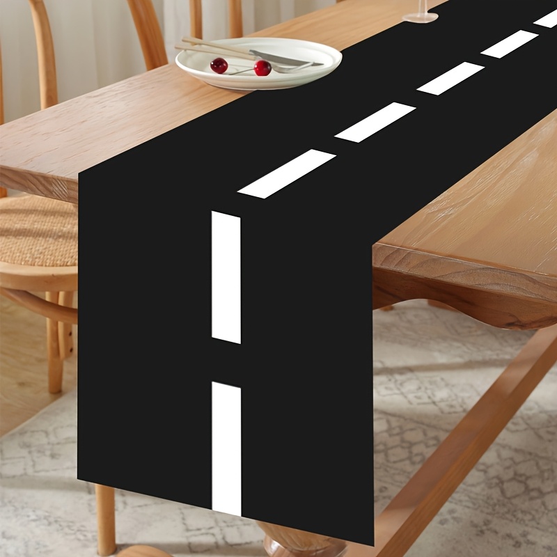 TEMU 1pc,race Table Runner,racing Theme Party Polyester Table Flag,happy Birthday Decoration,baby Shower Party Gifts,event Party Dining Table Decor