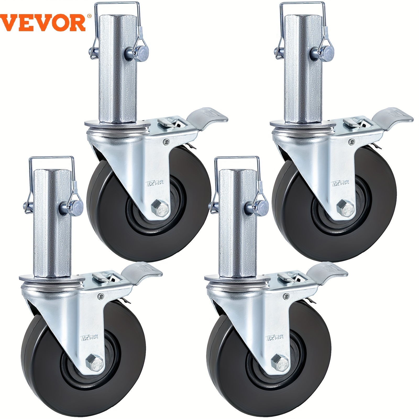 

Vevor 5" Scaffolding Locking Duty Casters 1.25" 440lbs Per