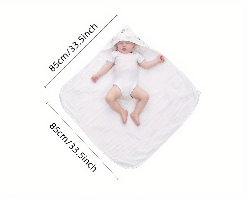 hooded baby bath towels soft absorbent baby towels for newborn baby bath towels 6 layers details 2