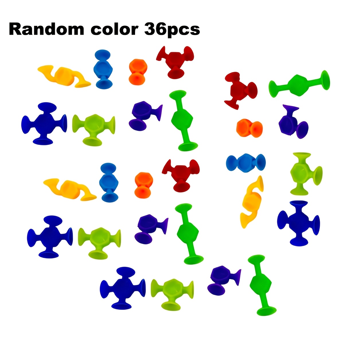 TEMU 36pcs, Suction Cup Suction Toys, Sensory Travel Toys For Kids, Diy Sticky Suction Blocks For Car Diy Sticky Blocks For Car, Fridge, Window,