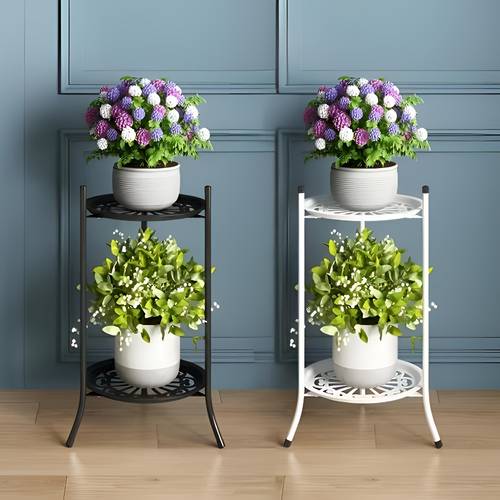 stylish metal plant stand flower pot rack indoor outdoor decorative flower pot rack to suitable for gardens and home decoration racks