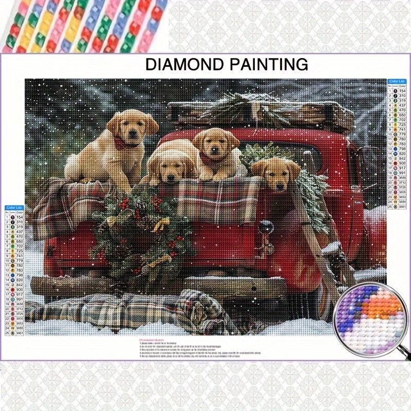 

Christmas Scenery 5d Diamond Painting Kit, Round Rhinestones, Diy Mosaic Wall Art, 15.7x19.7 Inches - Beginners, Decor, Ideal Day, New Year, Easter Gift