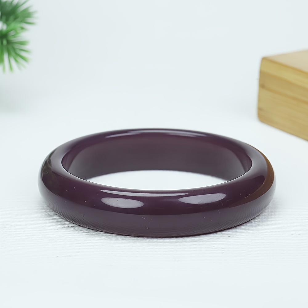 Emperor Purple Stone Bangle Bracelet, Exquisite Design