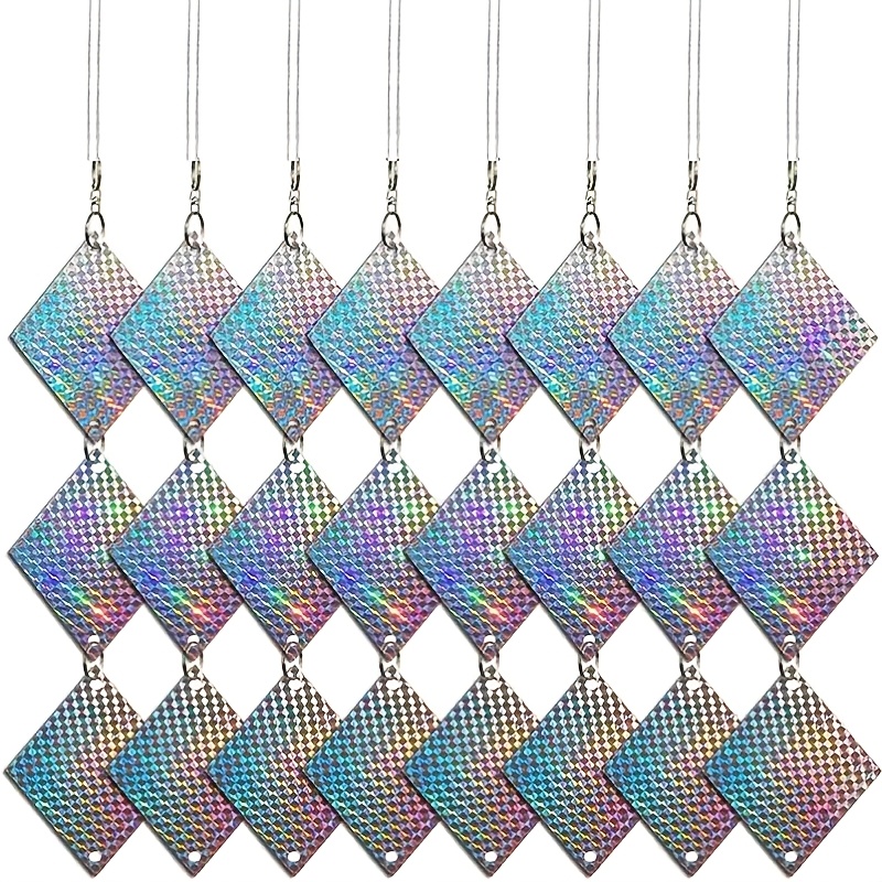 TEMU 24pcs Bird Repellent Goods, Pigeon Repellent, Crow Protection, Swallow Repellent, Double-sided Reflective, 360° Rotation, Thicken Material, Crow