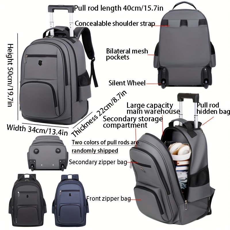 20 inch large capacity multi functional travel backpack 360 Temu