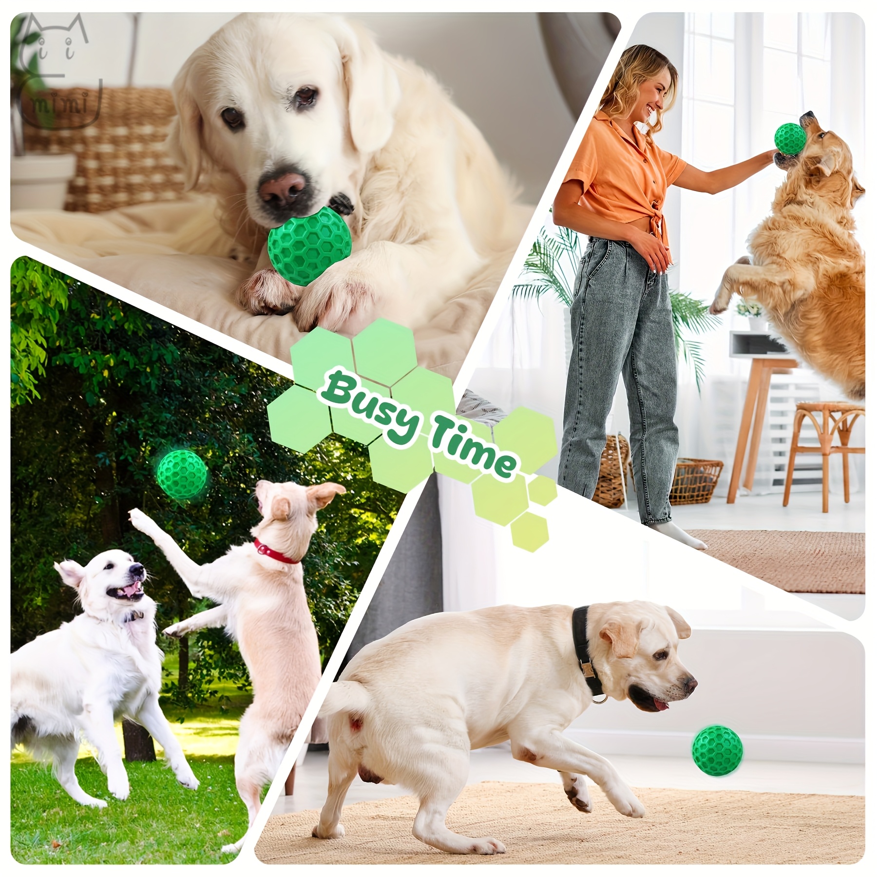 mimi 2pcs heavy duty indestructible dog chew toys with   tough honeycomb rubber ball with hexagonal texture squeaky   non toxic aggressive chewer toys for large dogs all breed sizes   red black white durable chew ball for fetch tug of   fun interactive playtime easy to   for   squeaky balls for large dogs interactive balls for dogs   equipment large interactive dog ball Product details 6