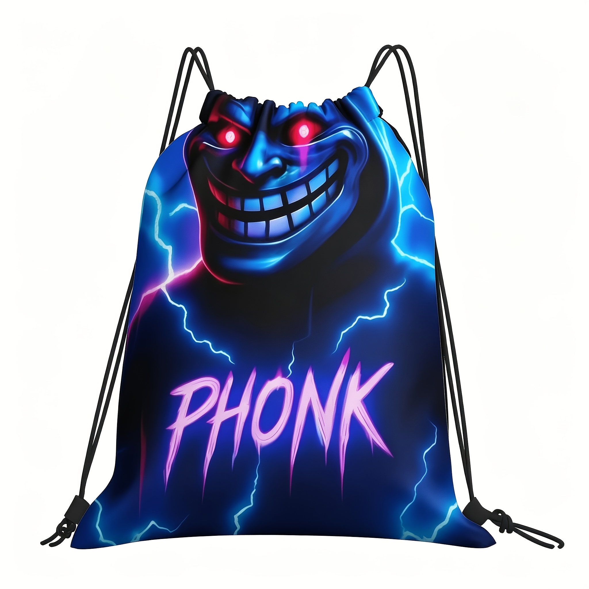 TEMU Double-sided Print, Drawstring Bag, Travel Bag, Printed Backpack, Unisex Styles For Boys And Girls, School Shoe Bag