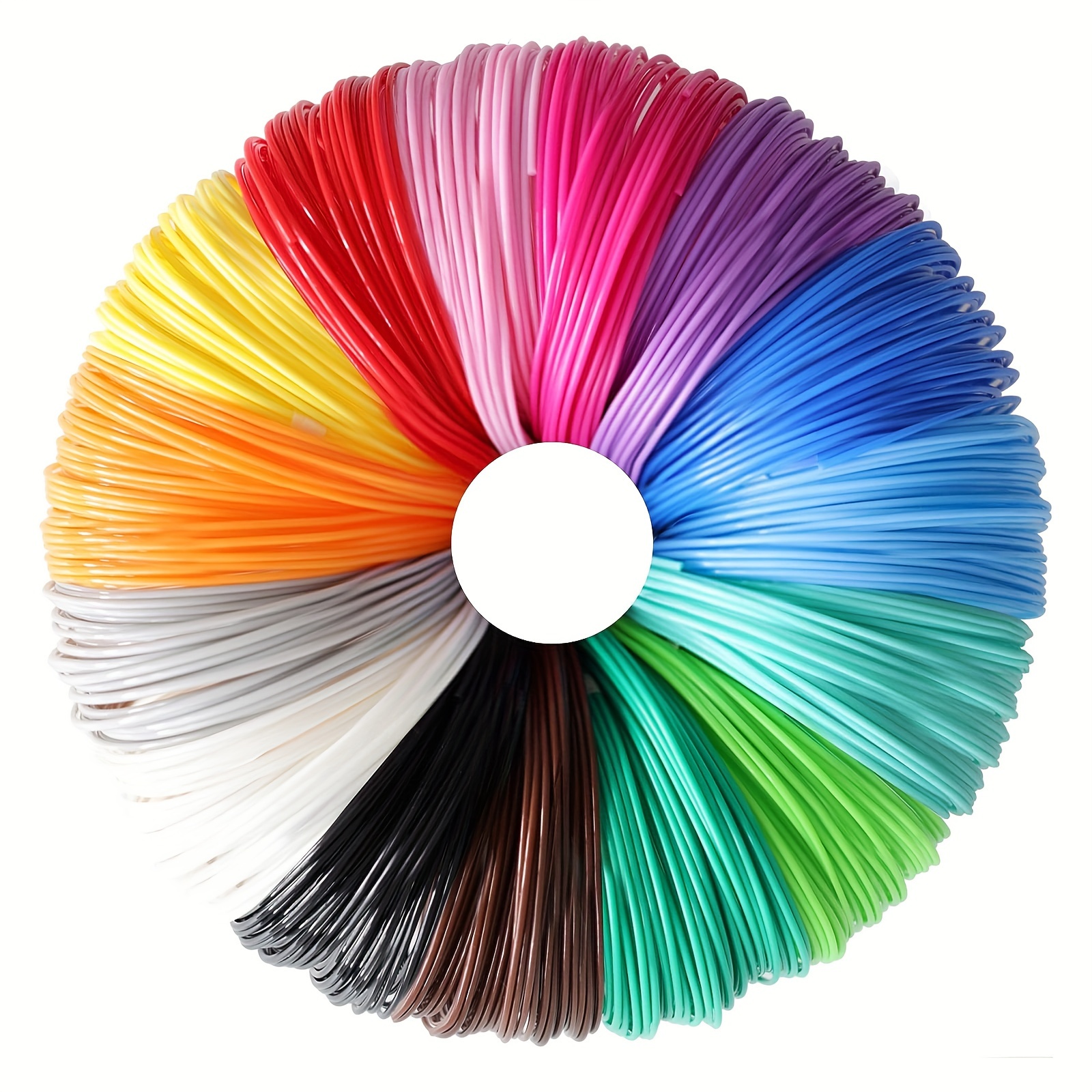 Vibrant 15-color Pla Filament Pack For 3d Pens, 1.75mm - 10ft Each, Total 150ft, Compatible With / Printers, Pla Samples