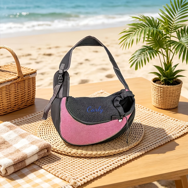 TEMU Custom Embroidery, , Color, Women's Handbag, Comfortable And Breathable, Dual Sizes, Bag, Shoulder Bag, Suitable For Outdoor, Travel, Vacation,