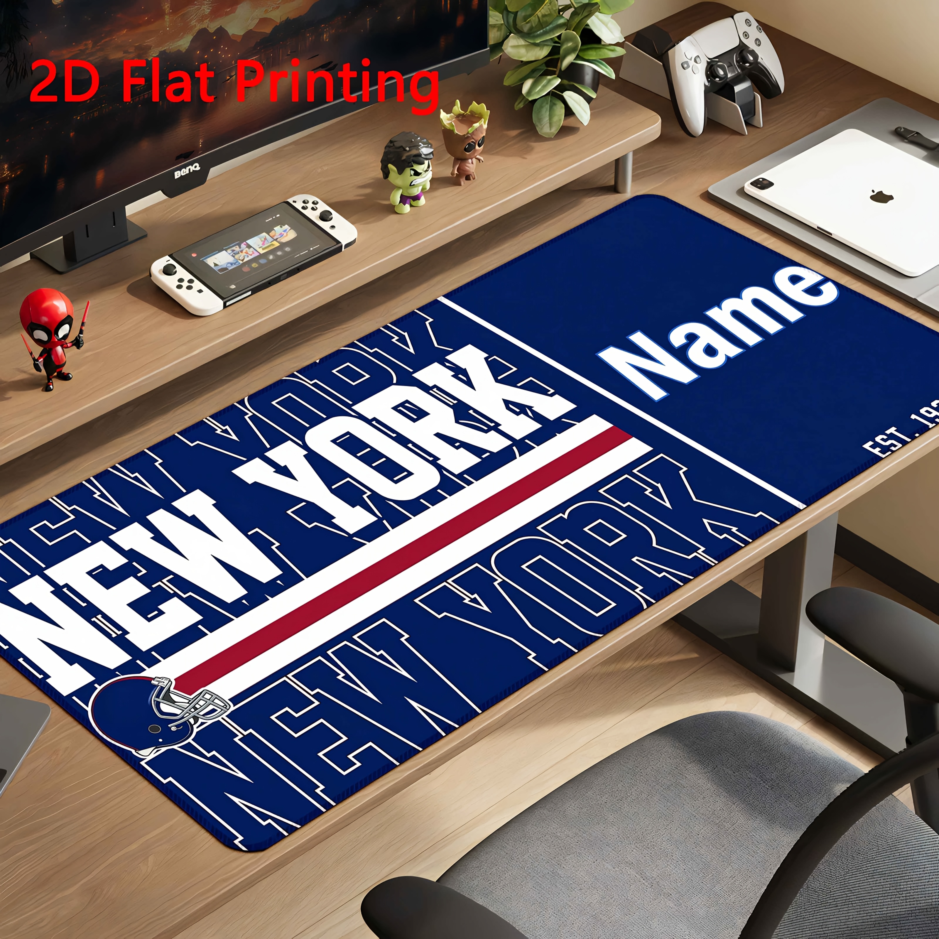 1pc   football team logo mouse pad suitable for gaming office desk computer use office additions ideal gift   festive holiday present