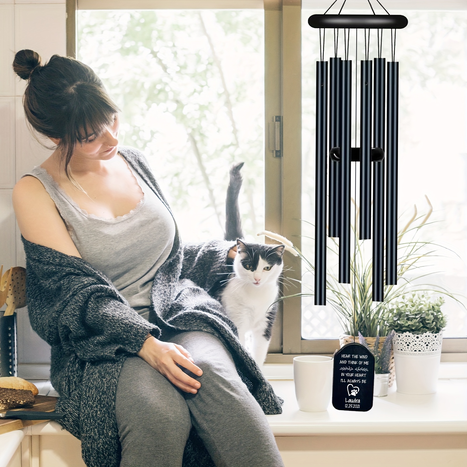 Personalized Pet Memorial Wind Chime with Custom Name