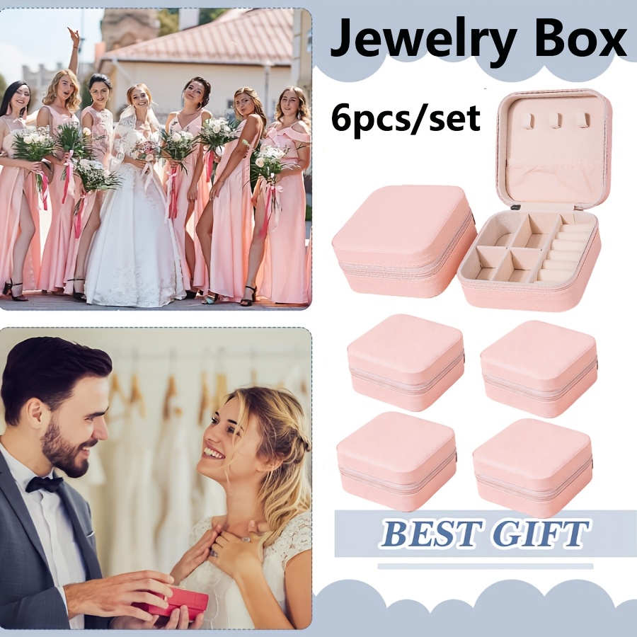 Leather Small Jewelry Storage Box, Portable Earring Organizer
