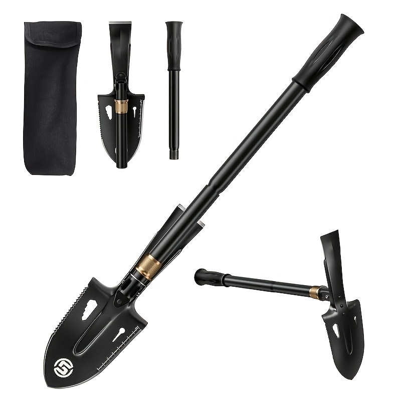 Multi-functional Survival Shovel, Portable Foldable Shovel For Camping, Gardening, Car Emergency, Digging, Metal Detecting, And