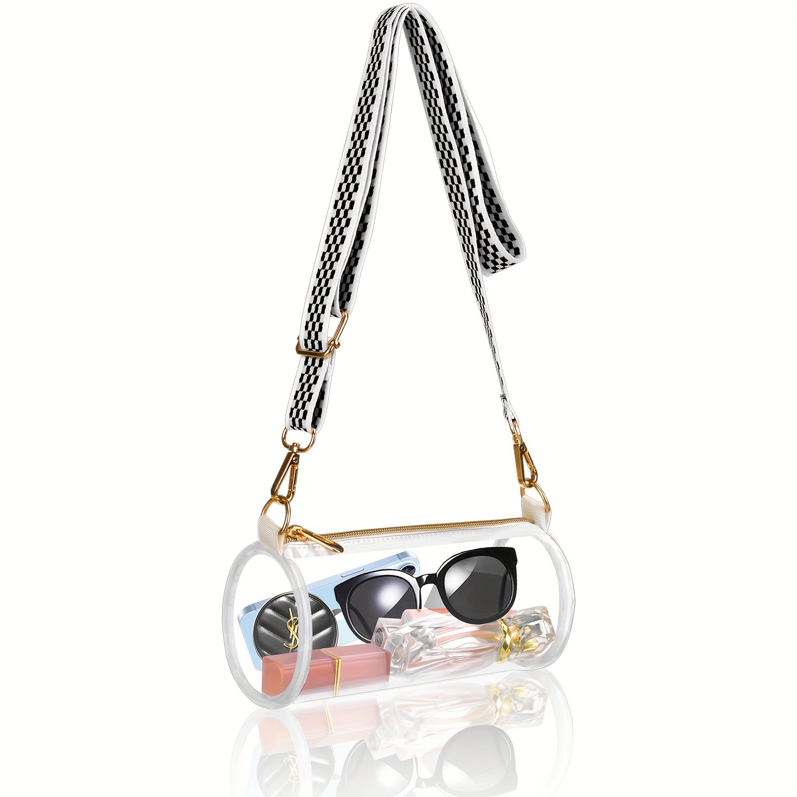 

Transparent Crossbody Bag With Adjustable Shoulder Strap, Pvc Shoulder Bag For , Festivals, Sporting Events, Travel, Transparent Messenger Shoulder Bag