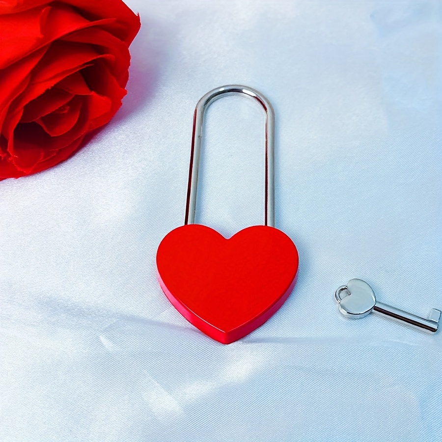 Custom Engraved Heart-Shaped Love Lock – Personalized Padlock For Bridge, Anniversary, Wedding, Or Valentine's Gift
