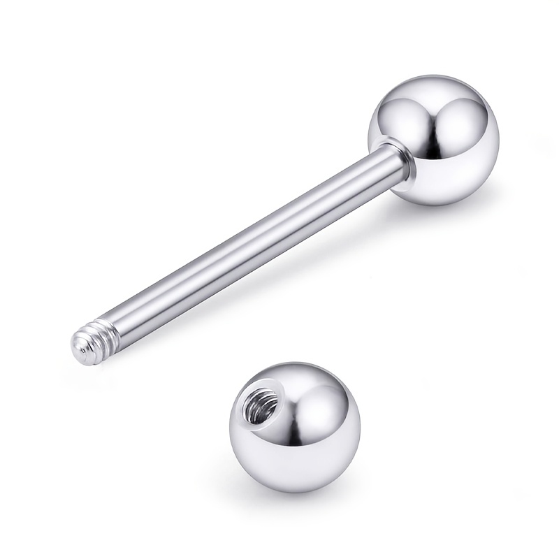 1pc Screw-fix Anti-allergy Barbell Rod Tongue Frenulum Piercing Stud Tongue Web Piercing