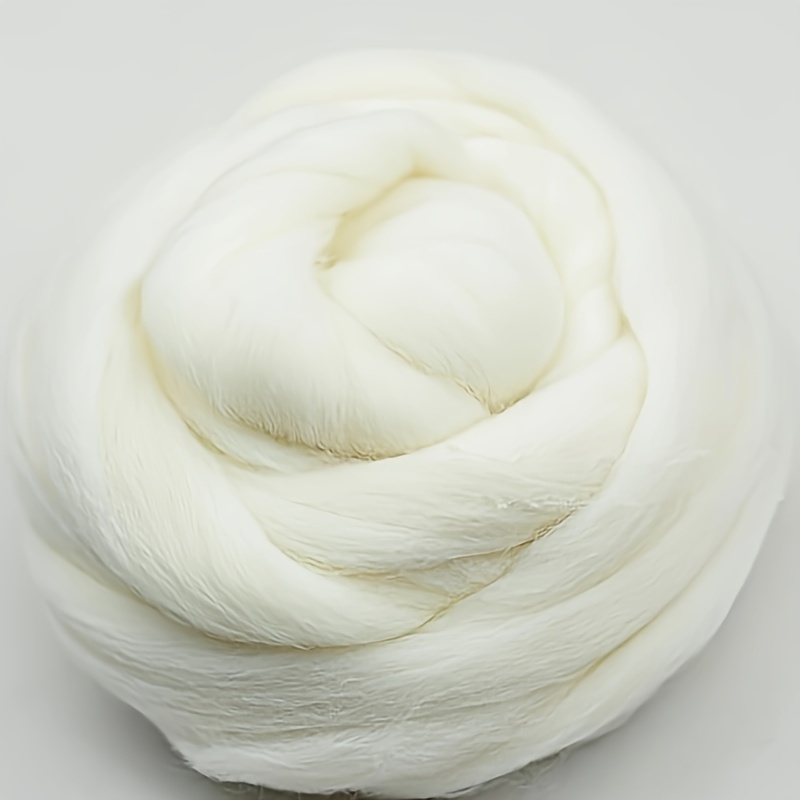 10 Skeins, Undyed Natural White Merino Silk Yarn, 3 Ply, 1.1 lb
