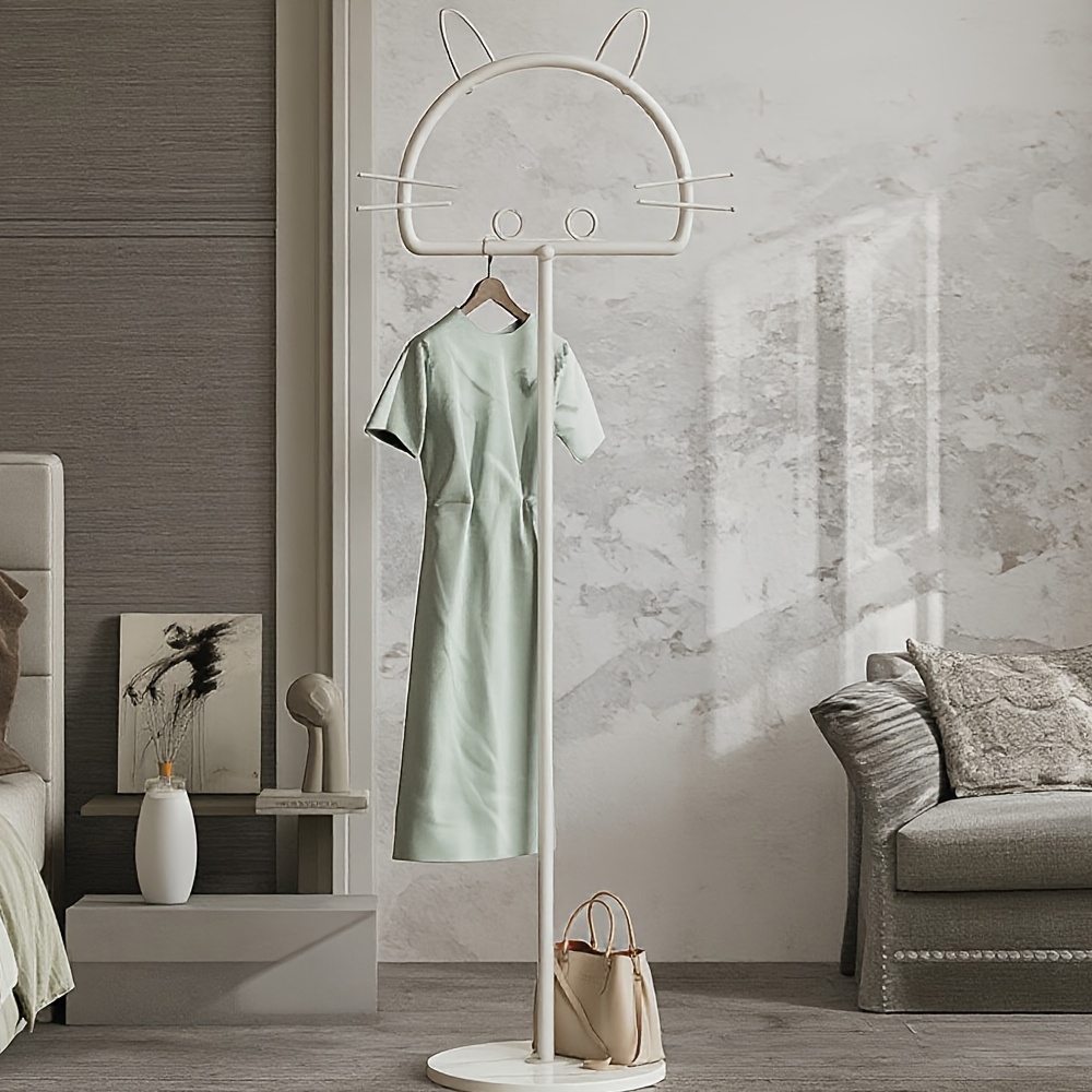 modern minimalist cat shaped metal coat rack freestanding Temu
