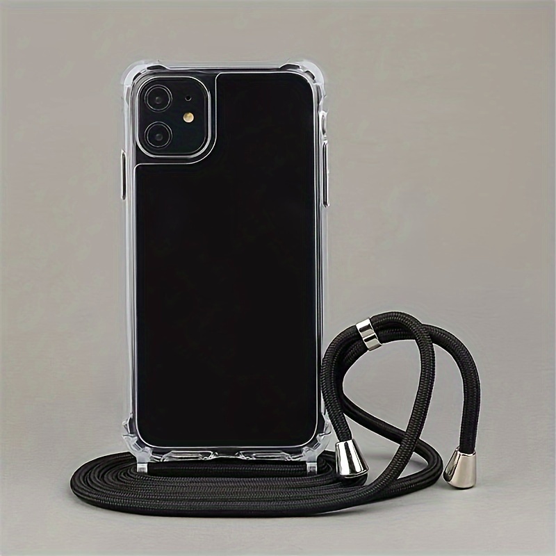 CABLING®Case Étui antichoc pour téléphone portable compatible Iphone 11  avec dragonne - Étui pour téléphone portable avec cordon noir