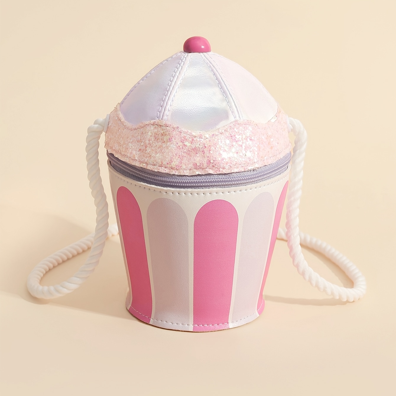 TEMU 1 pièce Sac bandoulière et pour fille, Sac à bandoulière de gâteau à la crème, Petit sac accessoire vestimentaire élégant et polyvalent