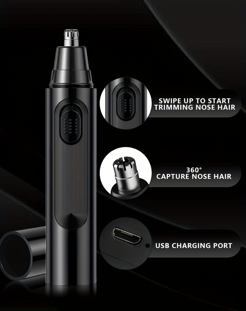   electric nose hair trimmer usb charging safe and safe without damaging the light beige trimming ears and nose hair Product details 1