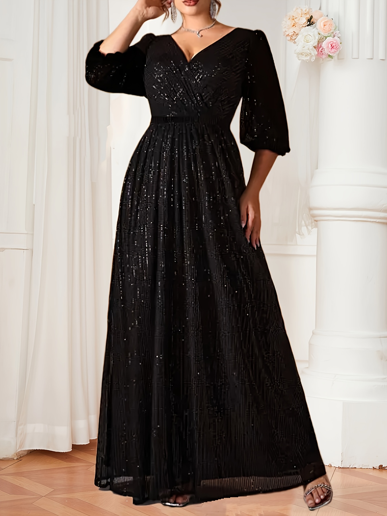 green emerald velvet dress Idia Plus Size Evening in Orchid